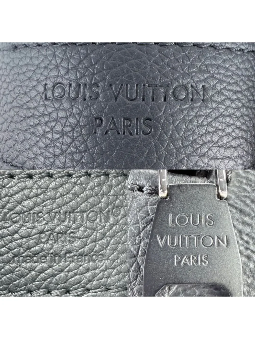 Louis Vuitton Handle Monogram Midnight Canvas Rocker Dopp Kit Clutch Black